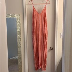 Coral maxi dress